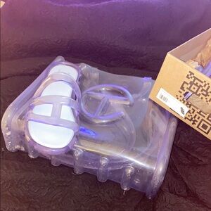 Transparent Clear Sandals & Purse